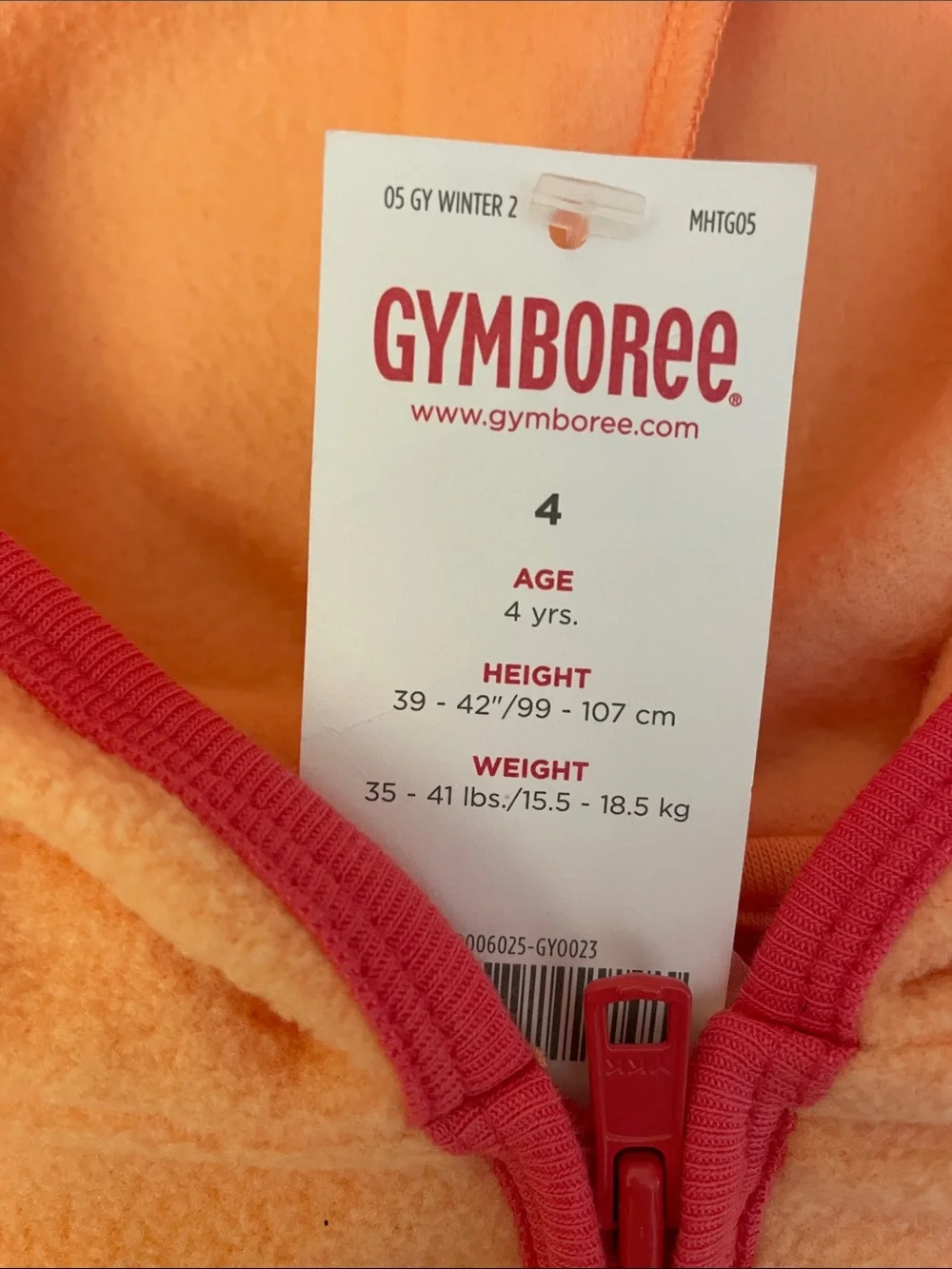 NWT Gymboree Peach soft Fleece Hoodie Jacket Floral Patch sz 4 plus bonus gift